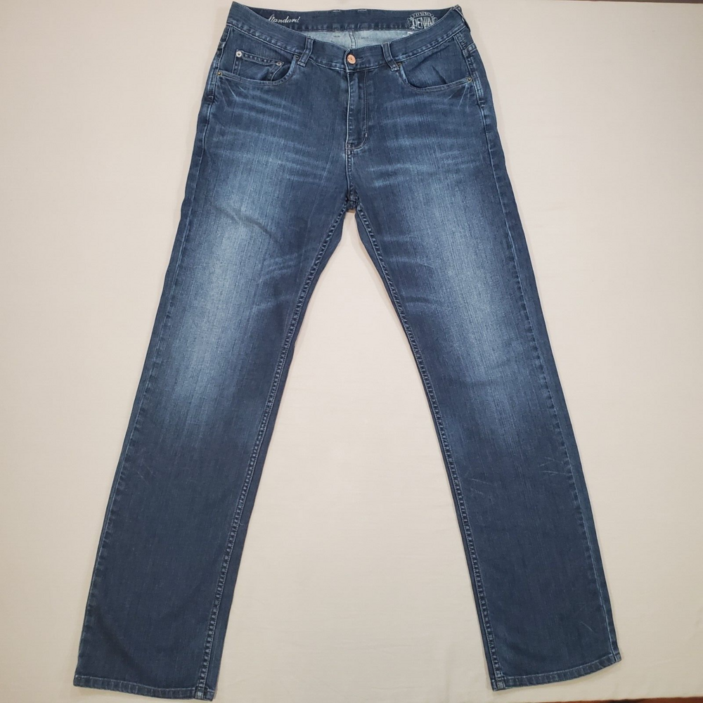 Tommy Bahama Jeans Mens 32x34 Blue Standard Fit Relaxed Straight Stretch Denim